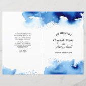 WEDING CEREMONY stilvoll chic Aquarell blau (Vorderseite)
