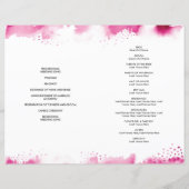 WEDING CEREMONY stilvoll chic Aquarell Rosa (Rückseite)