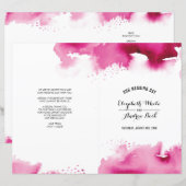 WEDING CEREMONY stilvoll chic Aquarell Rosa (Vorne/Hinten)