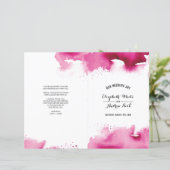 WEDING CEREMONY stilvoll chic Aquarell Rosa (Stehend Vorderseite)