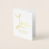 WEDING DANKS einigen neuvermählten modernen Skript Folienkarte (Vorderseite)