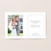 WEDING DANKS einigen neuvermählten modernen Skript Folienkarte (Innenseite)