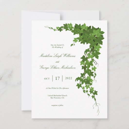 WEDING Green Ivy Floral (Vorderseite)