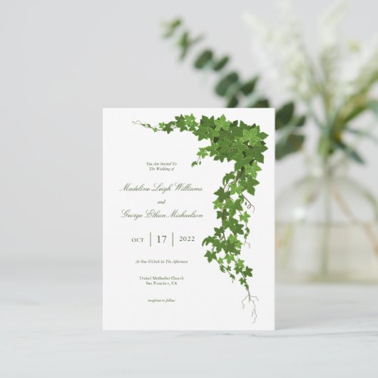 WEDING Green Ivy Floral (Stehend Vorderseite)