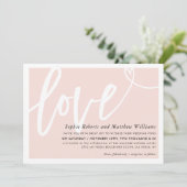 WEDING INVITE Liebe Pinsel rot rot rot Einladung (Stehend Vorderseite)