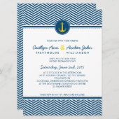 WEDING INVITE nautischer Anker kundenspezifisches Einladung (Vorne/Hinten)