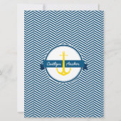 WEDING INVITE nautischer Anker kundenspezifisches Einladung (Rückseite)