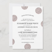 WEDING INVITE schick minimalistisch Mini Dot blass Einladung (Vorderseite)