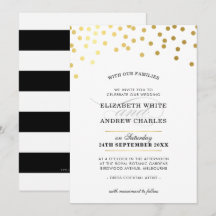 WEDING INVITE schicke moderne Goldfass-Flecken