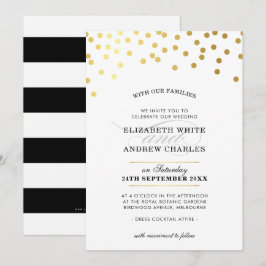 WEDING INVITE schicke moderne Goldfass-Flecken Einladung