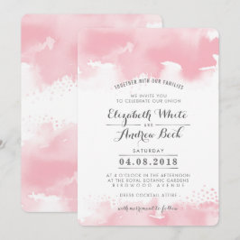 WEDING INVITE stilvolle schicke Aquarellfarbe Rosa Einladung