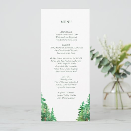 WEDING MENU CARD MENÜKARTE (Stehend Vorderseite)