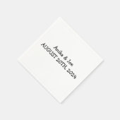 WEDING NAPKINS PERSONALISIERT SERVIETTE (Ecke)