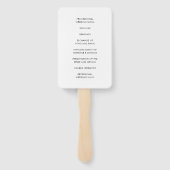 WEDING PROGRAMM FN stilvolle schicke Konfetti Fächer (Rückseite)