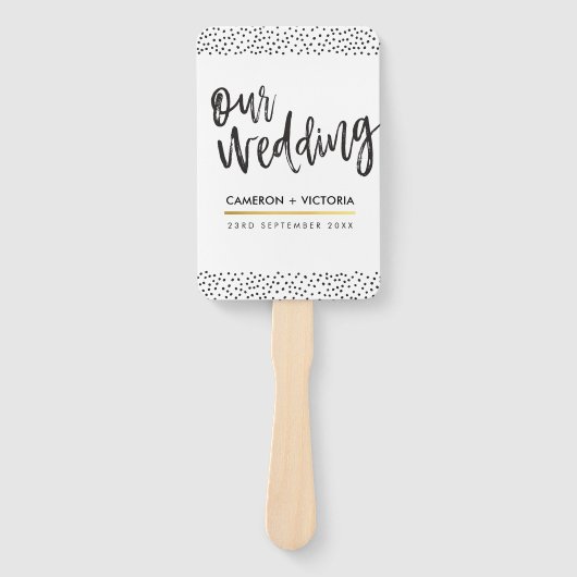 WEDING PROGRAMM FN stilvolle schicke Konfetti Fächer (Vorderseite)