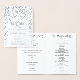 WEDING-PROGRAMM Gold Confetti Typografie Folienkarte