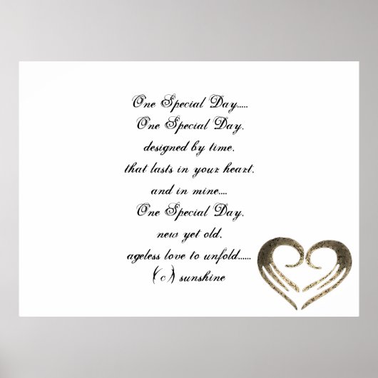 WEDING ROMANTIC POSTER STILE DESIGN (Vorne)