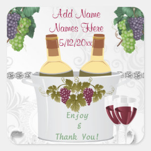 WEDING Wine Label Stickers for FAVORS