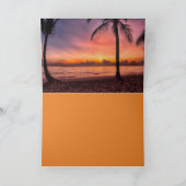 Wedite Invite Beach Flamingo Palm Romantic Einladung (Innenseite)