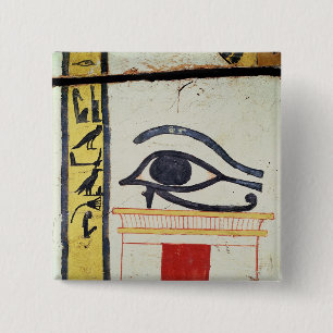 Wedjat Auge, Detail von der Sarkophagsabdeckung Button