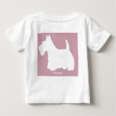 Wedly of Scottish Terrier Pink Baby T-shirt (Rückseite)