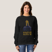 Wednesday Solitude Suits Me Quote Poster   Sweatshirt (Vorne ganz)