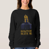 Wednesday Solitude Suits Me Quote Poster   Sweatshirt (Vorderseite)