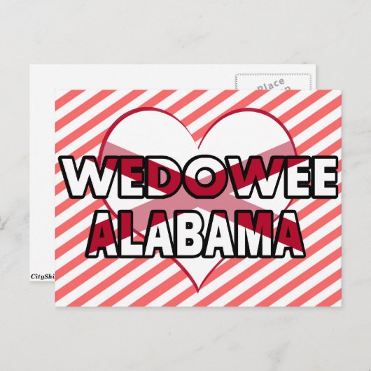 Wedowee, Alabama Postkarte (Vorne/Hinten)