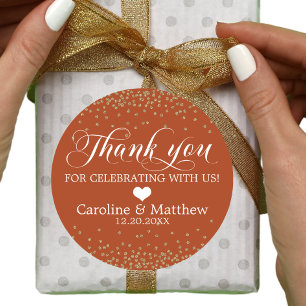 Wedracotta Sprinkle Sparkle DANKEN Runder Aufkleber