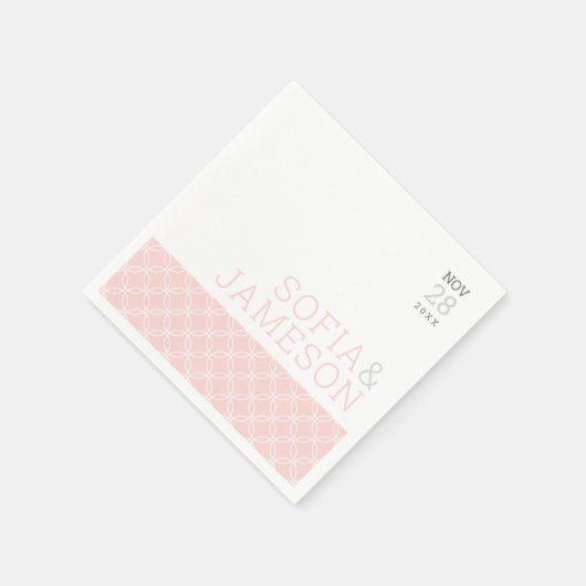 WEDTISCH Einfache moderne Art Rosa grau Serviette (Ecke)