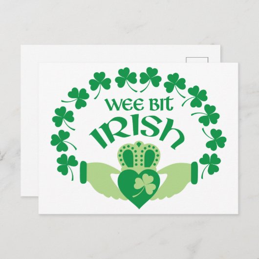 Wee Bit Irish Postkarte (Vorne/Hinten)