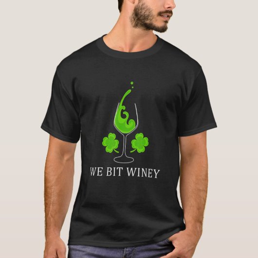 Wee Bit Winey Kleeblatt Wine St Patricks Day Carni T-Shirt (Vorderseite)