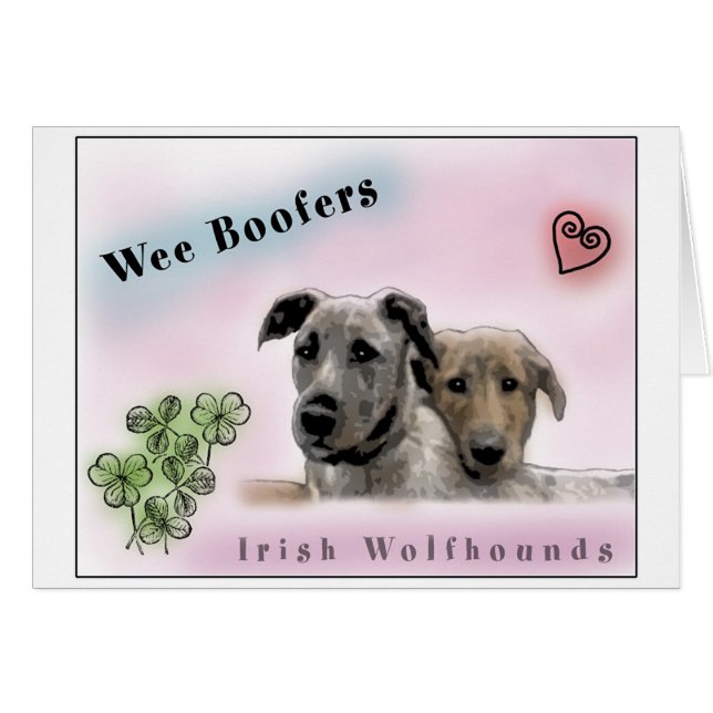 Wee Boofers - Irish Wolfhounds (Vorderseite (Horizontal))