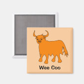 "Wee Coo" Scottish Highland Cow Kühlschrankmagnet (Vorderseite/Rückseite)