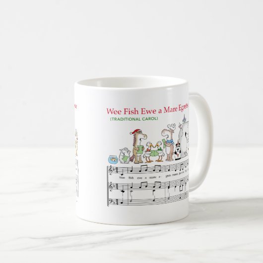 WEE FISH EWA MARE EGRETS MOOSE Sandra Boynton Kaffeetasse (VorderseiteRechts)