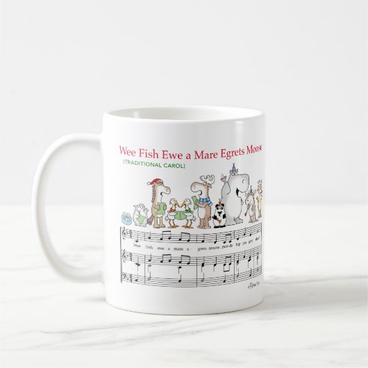WEE FISH EWA MARE EGRETS MOOSE Sandra Boynton Kaffeetasse (Links)