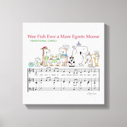 WEE FISH EWA MARE EGRETS MOOSE Sandra Boynton Leinwanddruck (Vorderseite)