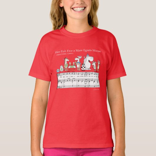 WEE FISH EWA MARE EGRETS MOOSE Sandra Boynton T- T-Shirt (Vorderseite)