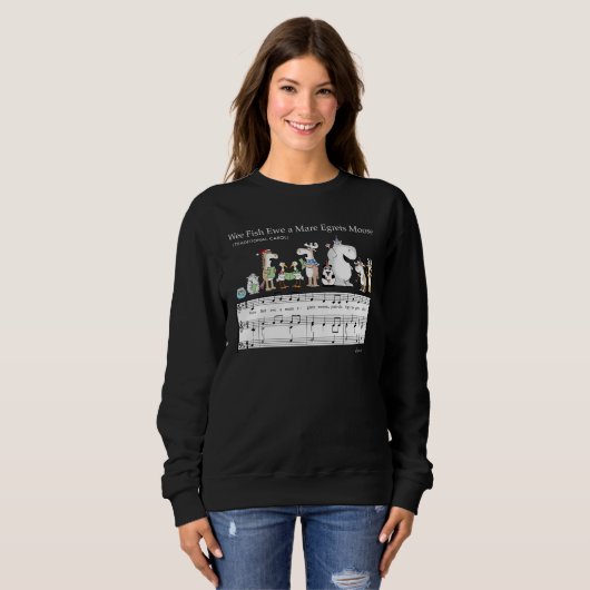 WEE FISH EWE A MARE EGRETS MOOSE Sandra Boynton T- Sweatshirt (Vorne ganz)