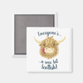 Wee Hamish Highland Kuh sagt jedermanns Schotten! Magnet (Vorderseite/Rückseite)