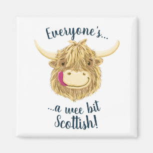 Wee Hamish Highland Kuh sagt jedermanns Schotten! Magnet