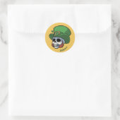 Wee Leprechaun Skull Runder Aufkleber (Tasche)