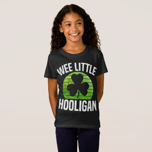 Wee Little Hooligan Boy Kids St Patricks Day Irish T-Shirt (Vorne ganz)