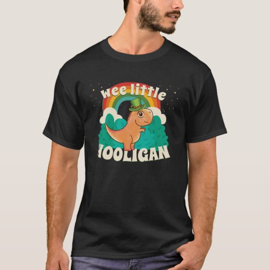 WEE LITTLE HOOLIGAN Dinosaurier Kids St Patrick's  T-Shirt (Vorderseite)