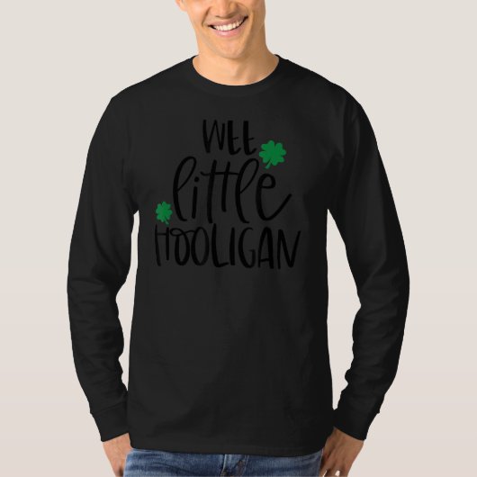 Wee Little Hooligan Irish Lucky Kleeblatt St Patri T-Shirt (Vorderseite)