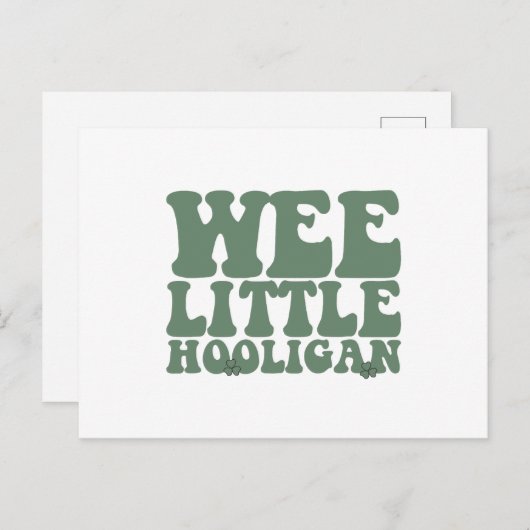 Wee Little Hooligan Kids St. Patrick's Day Postkarte (Vorne/Hinten)