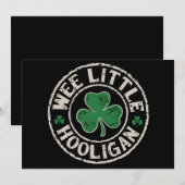 Wee Little Hooligan Kleeblatt St Patrick's Day Einladung (Vorne/Hinten)