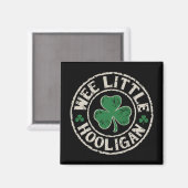 Wee Little Hooligan Kleeblatt St Patrick's Day Magnet (Vorderseite/Rückseite)