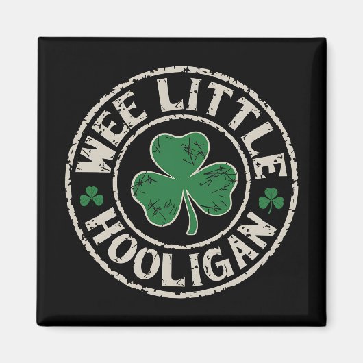 Wee Little Hooligan Kleeblatt St Patrick's Day Magnet (Vorne)