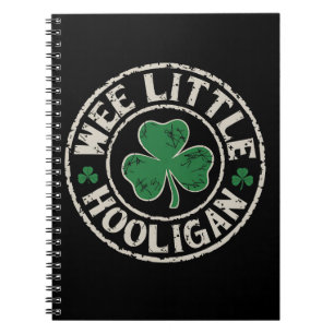 Wee Little Hooligan Kleeblatt St Patrick's Day Notizblock